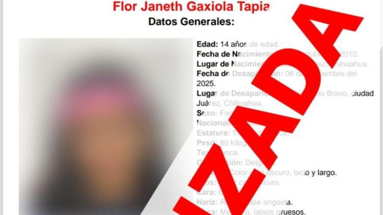 Hallan a adolescente de 14 años; tenía reporte de desaparición