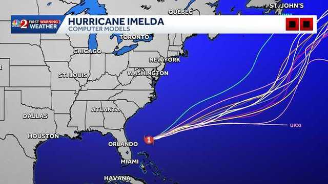 Hurricane Imelda: Maps, path, spaghetti models