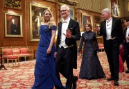 Snubbed? Tiffany Trump walks far behind husband, Kate Middleton, at banquet