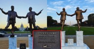 Estatua de Trump y Epstein es retirada por “violación de permiso”, acusan esta acción de censura y se reabre debate sobre arte político y libertad de expresión