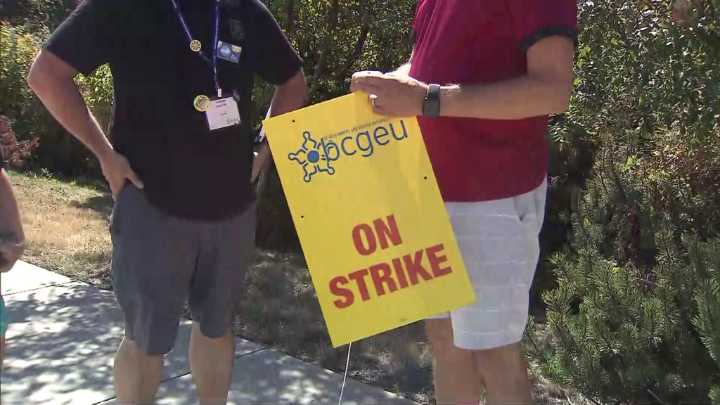 BCGEU says some of its members will begin walking picket lines Tuesday