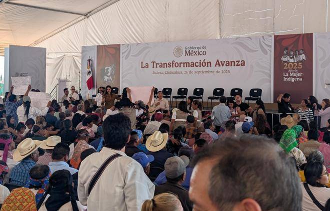 Todo listo para Informe de Sheinbaum en Juárez; llenan estadio