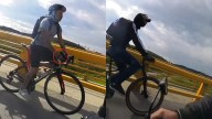 Conductor que intentó ayudar a ciclista a la que robaron en Mosquera fue amenazado con un revolver