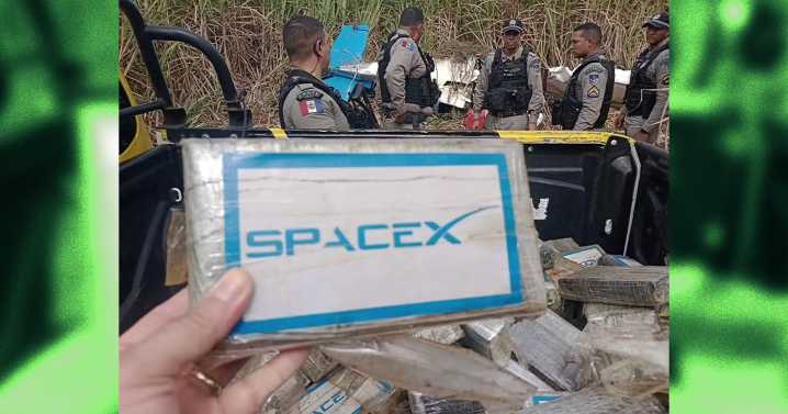 Police Puzzled by 180 Kilos of SpaceX-Branded Cocaine Found at Crash Site