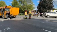 Bethlehem Township school bus crash injures 5, including 2 children