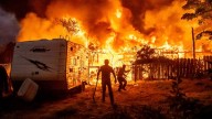 Quick-moving wildfire scorches historic California gold mining town, burning multiple homes