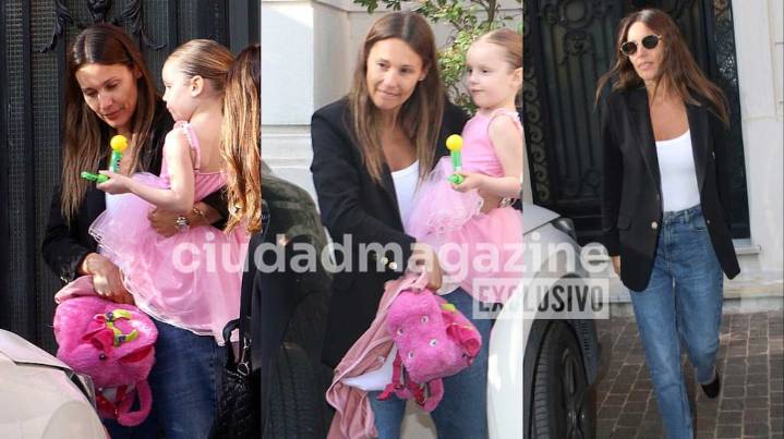 Angustiada, Pampita volvió a su casa con Ana y una fuerte custodia: “Por mis hijos me quedo a vivir acá”