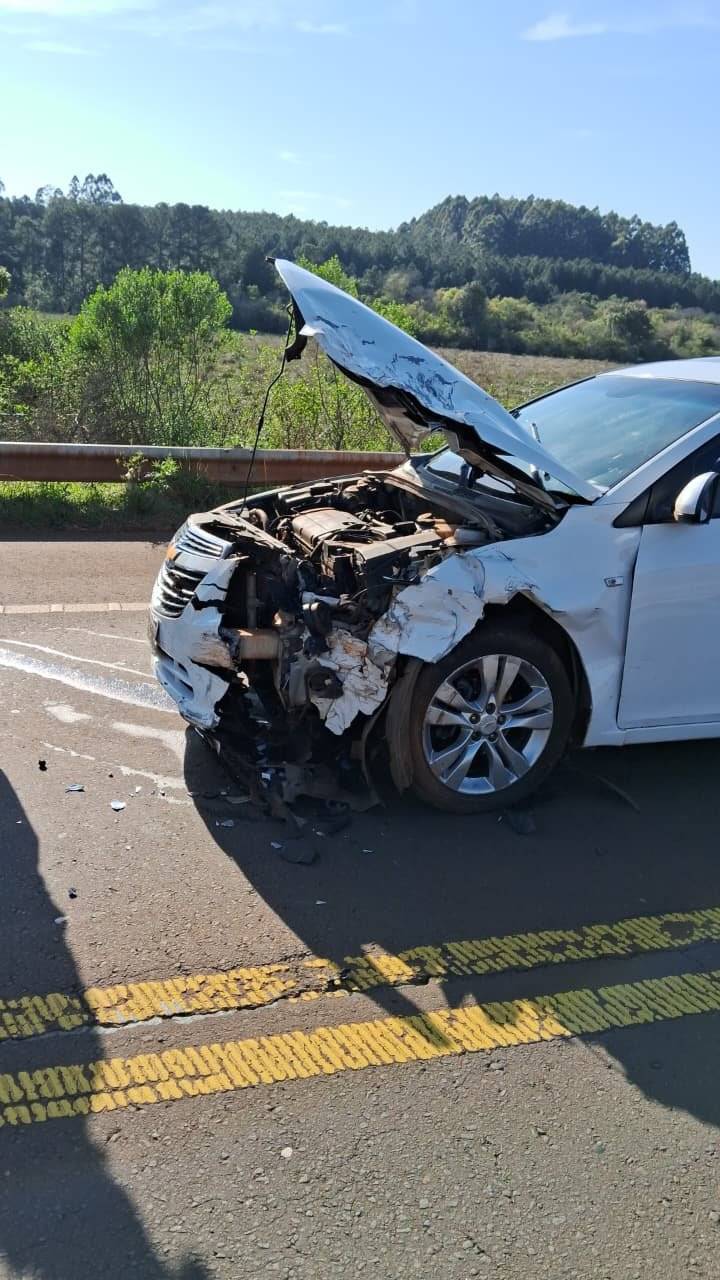 Automovilista fue hospitalizado tras chocar sobre ruta nacional 14