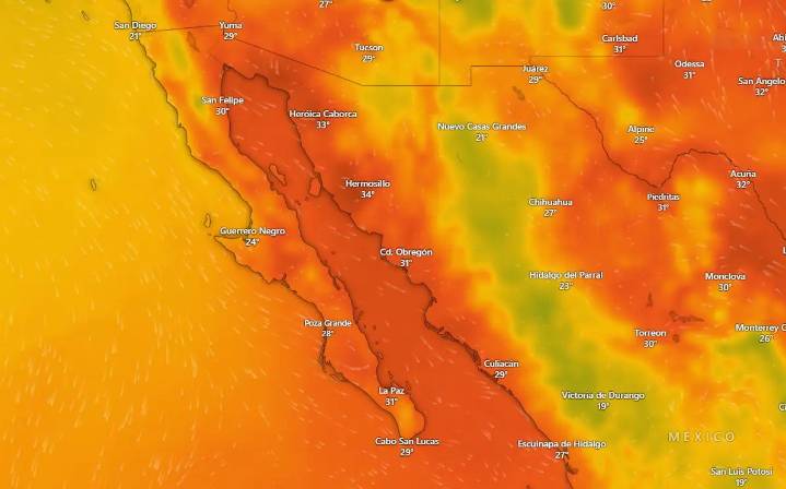 Clima en La Paz y Los Cabos martes 22 de septiembre de 2025