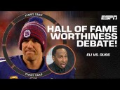 Stephen A. DEFENDS that if Eli Manning gets into the HOF, Russell Wilson should too 👀