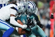 Eagles resume season opener against Cowboys after lightning delay