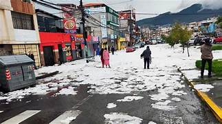 Granizada en Quito, Ecuador