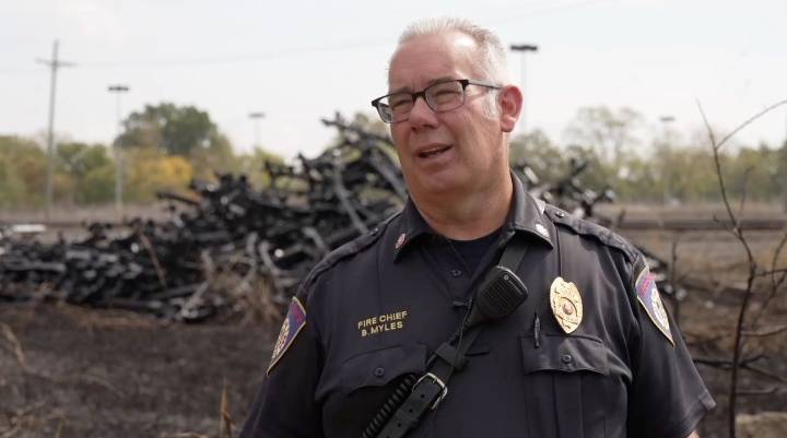 Woodhaven train derailment sparks huge brush fire, leaves officials in the dark