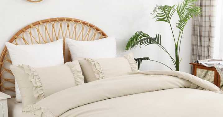‘So soft’ no iron duvet cover set with ‘zero creases every time’