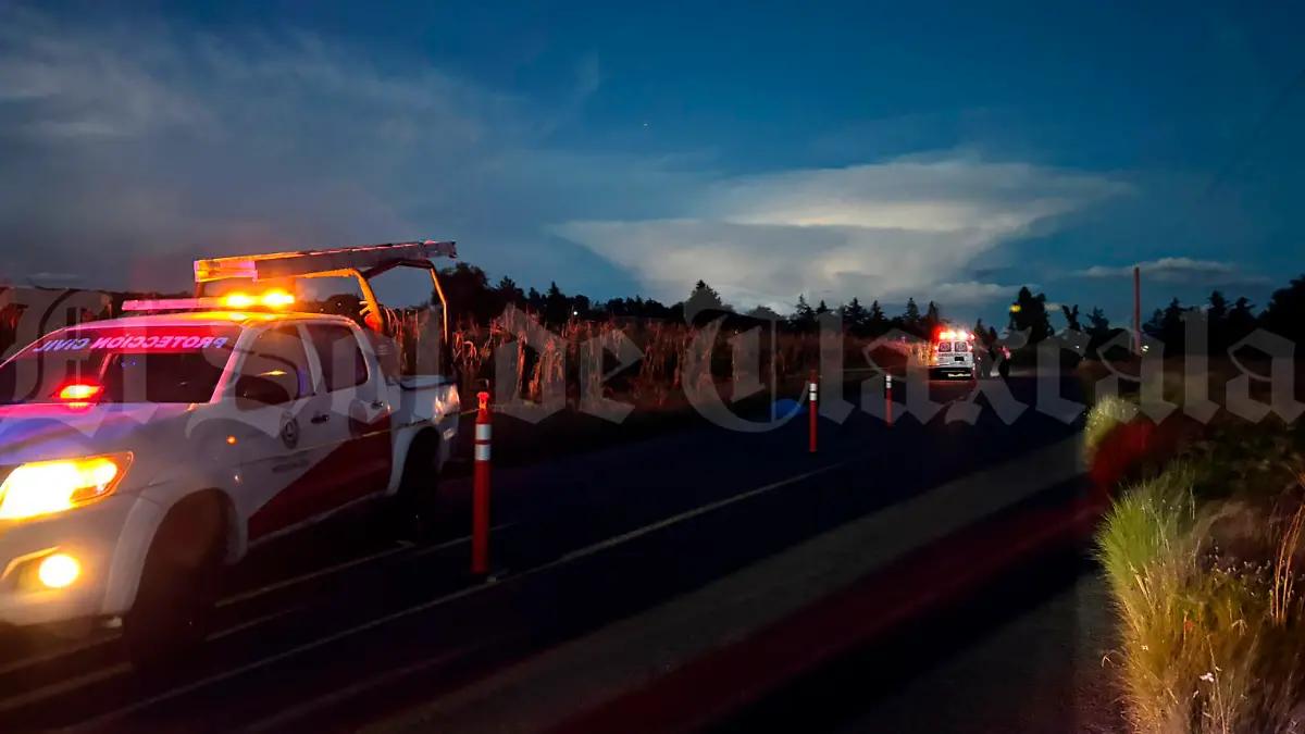 Hombre pierde la vida tras ser atropellado en carretera de Huamantla
