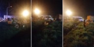 Saquearon un camión en Chacabuco: transportaba pollos, volcó y los vecinos se llevaron las jaulas