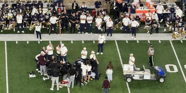Texas A&M S Bryce Anderson carted off field after injury