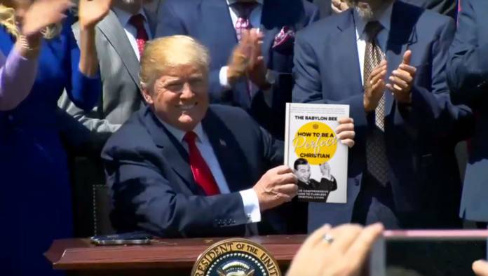 Trump Offers Hearty Endorsement Of New Babylon Bee Book