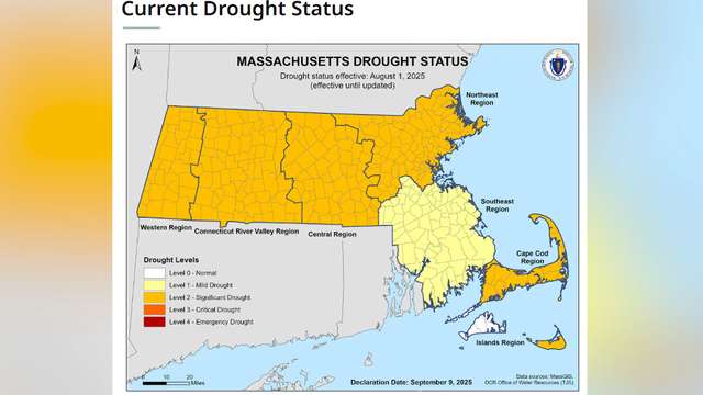 Natick issues water ban as most of Mass. under Level 2 drought status