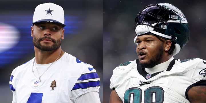 Dak Prescott Reveals What He Said to Jalen Carter Before ‘Spit Gate,’ Explains Why He Spit First | Dak Prescott, Dallas Cowboys, Football, Jalen Carter, nfl, Philadelphia Eagles | Just Jared: Celebrit