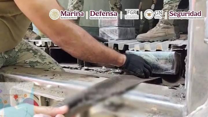 Aseguran 1.5 toneladas de metanfetamina en terminal portuaria de Mazatlán