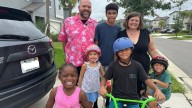 Foster parents Aaron and Jolene Slavik adopt five children