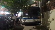 NYC bus collides with car then crashes into apartment building in Bay Ridge, Brooklyn