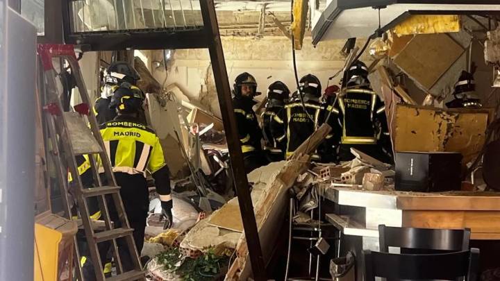 En imágenes: así fue la explosión registrada en un bar de Madrid que deja numerosos heridos