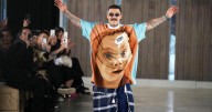 Moschino keeps irony alive on the Milan runway, nearly single