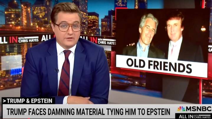 Chris Hayes Says Trump Has Been 'Caught Red-Handed' Over Epstein Birthday Book