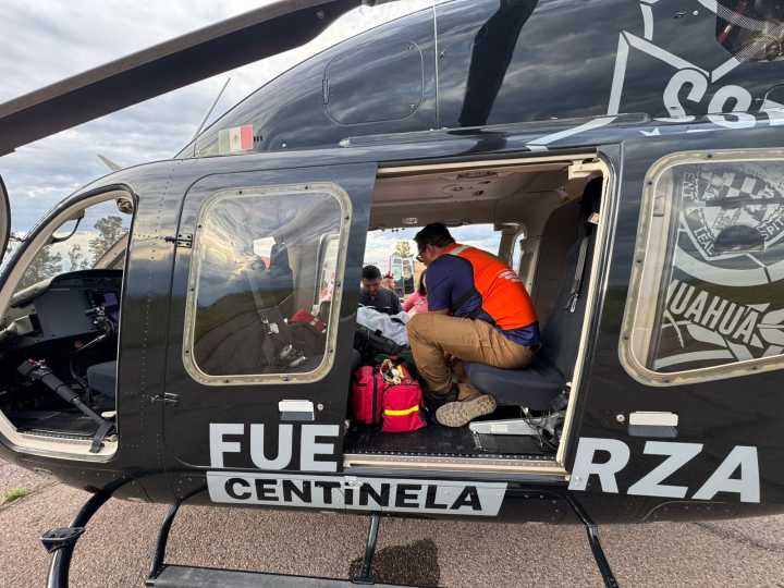 Realiza Gobierno del Estado el traslado aéreo de emergencia de una paciente con problema cardíaco