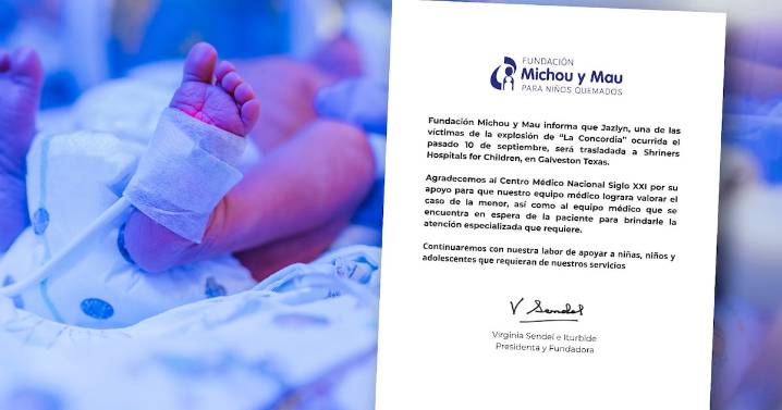 Explosión en Iztapalapa: Trasladan a Jazlyn, nieta de Alicia Matías, a hospital de especialidades en Texas