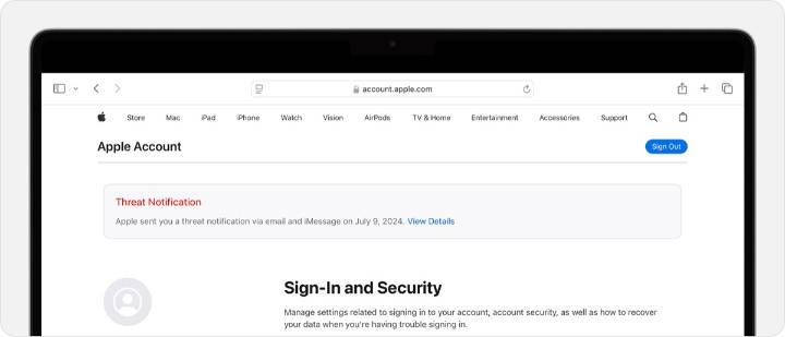 Apple sends threat alerts as sophisticated spyware targets high