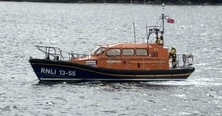 Firth of Clyde emergency rescue as two people winched from fishing boat