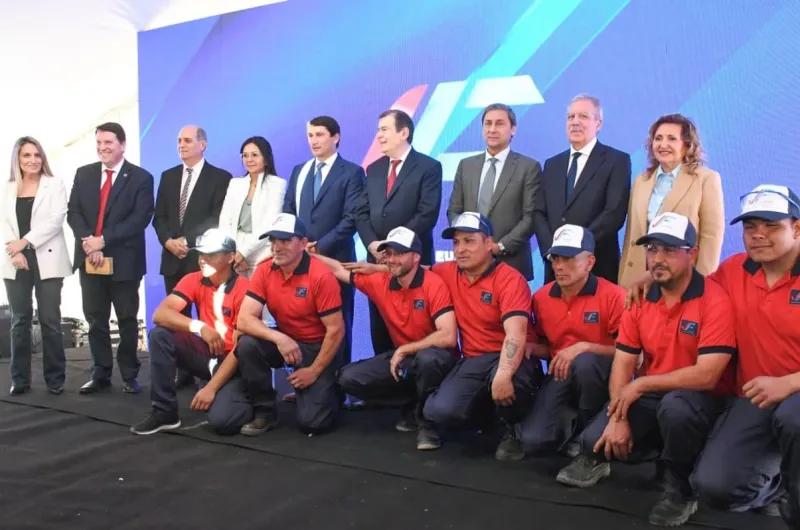 La intendente participó de la inauguración de una planta industrial de neumáticos