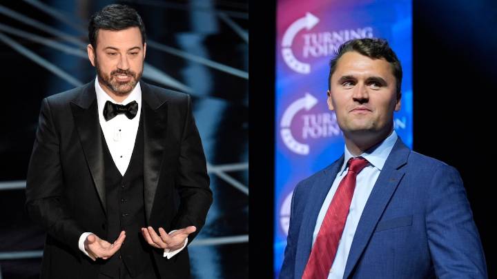 What did Jimmy Kimmel say about Charlie Kirk before his indefinite suspension?