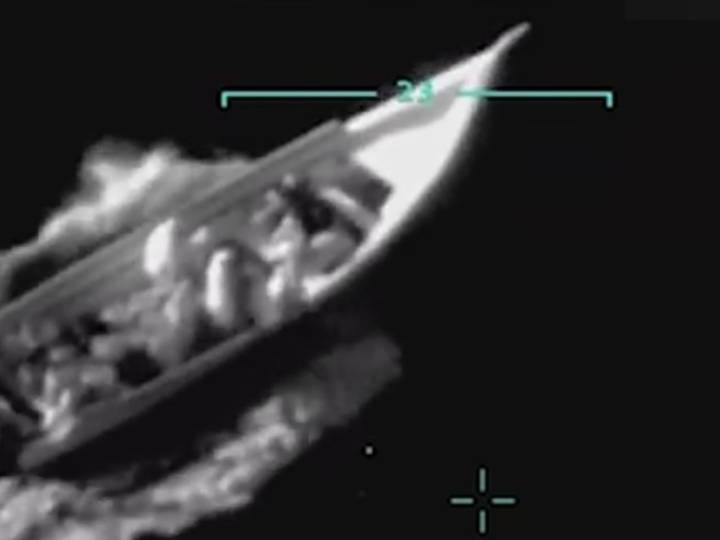 El video del momento exacto del ataque Estados Unidos contra un barco con drogas proveniente de Venezuela