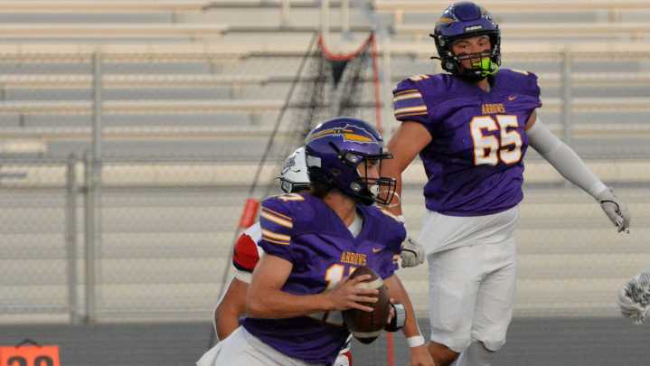 Watertown quarterback Markus Pitkin talks about homecoming football win