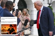 Trump goes off on reporter for asking if he's going to war with Chicago