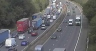 M1 northbound lanes closed as crash causes 50-minute delays near East Midlands Airport