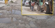 Trabajan día y noche para tapar baches en Hermosillo