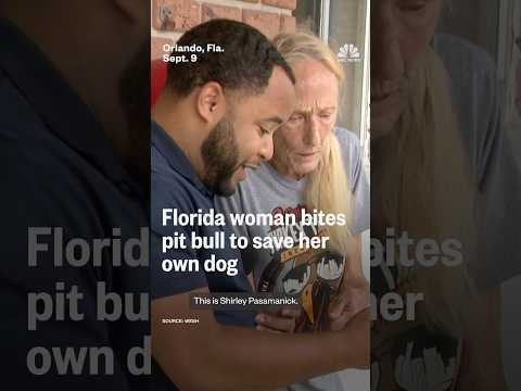 Florida woman bites pit bull to save her own dog