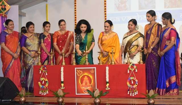 Lighting the spirit within: Expert PU College hosts Navashakthi 2025