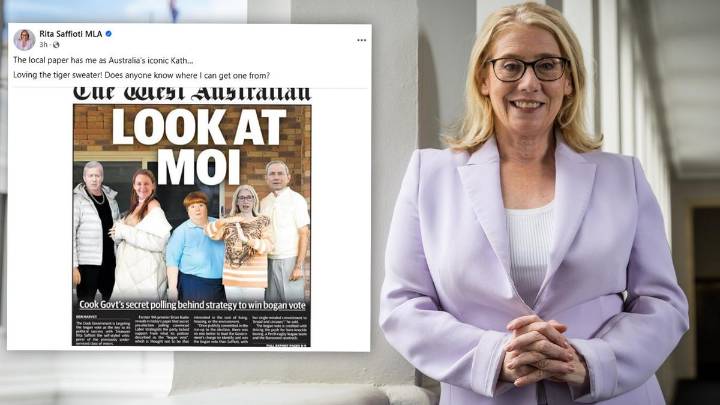 Deputy Premier Rita Saffioti has tongue-in-cheek response to front page depicting her in hit show Kath And Kim
