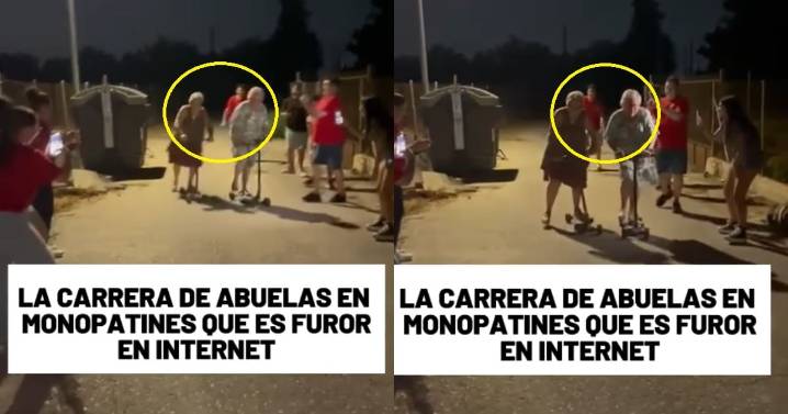 Viral: carrera de abuelas en monopatines causa sensación en internet
