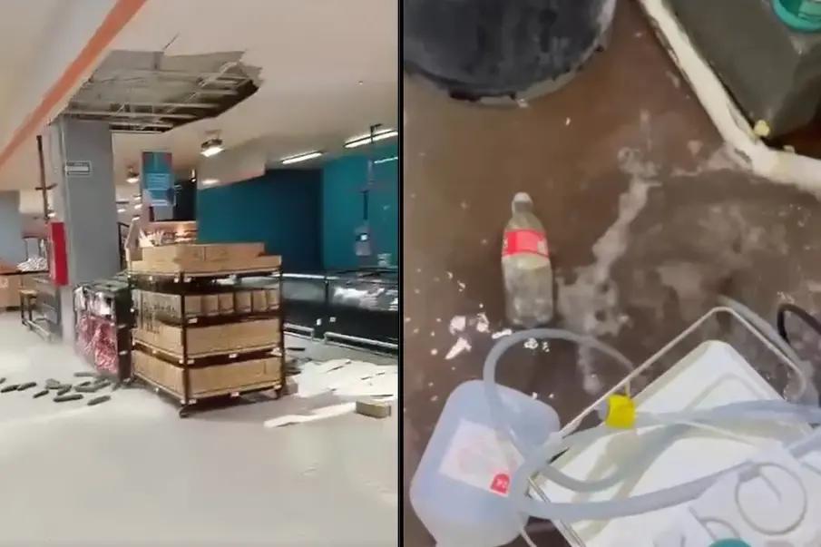 Hospital del IMSS y tienda comercial sufren daños por lluvias en La Paz