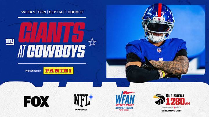 Giants vs. Cowboys: How to Watch, Listen & Live Stream Week 2