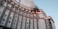 La oleada de bombardeos rusos contra Ucrania dañó el edificio del Gabinete de Ministros en la ciudad de Kiev