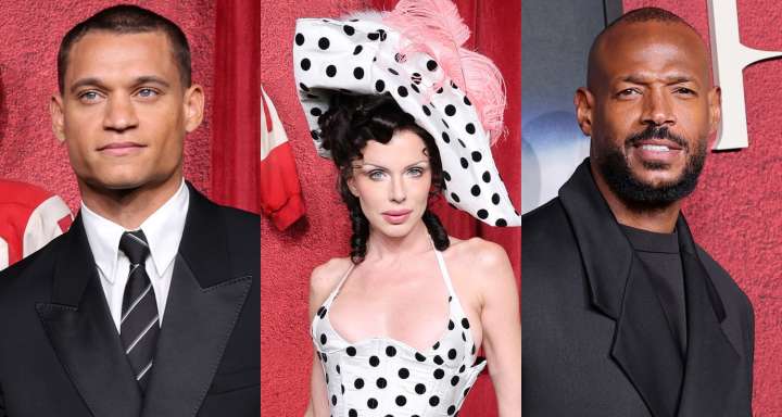 Tyriq Withers, Julia Fox, & Marlon Wayans Step Out for ‘Him’ Premiere in Hollywood! | Chelsea Peretti, Don Benjamin, Guapdad 4000, Jordan Peele, Julia Fox, Justin Tipping, Marlon Wayans, Maurice Green