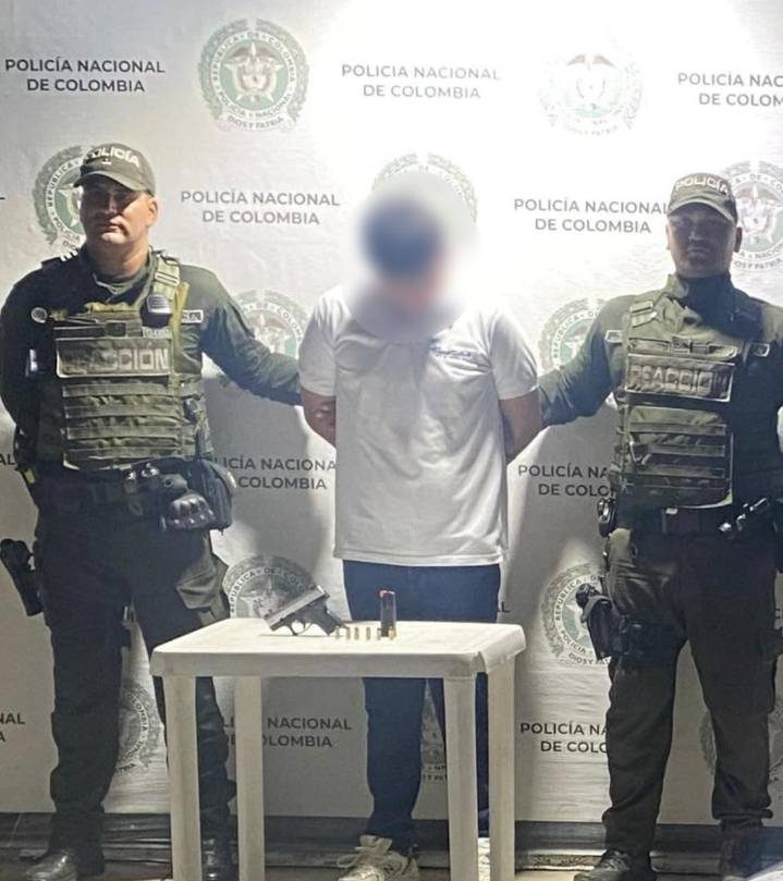 Capturado presunto integrante de grupo delincuencial con arma de fuego en Santa Marta
